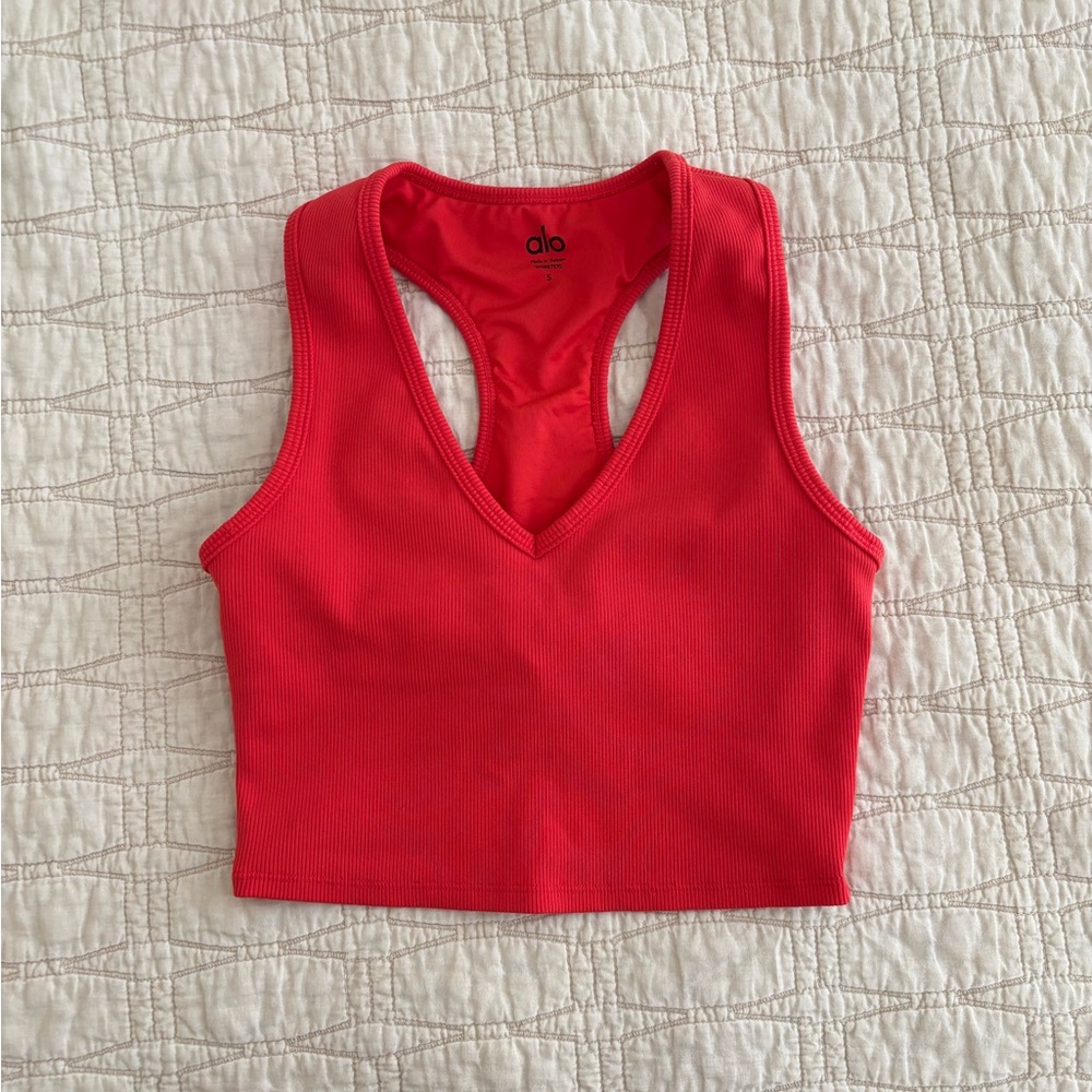 Alo yoga goddess ribbed cropped tank